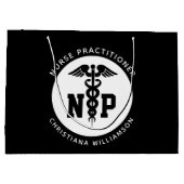 NPカスタムナース開業医の卒業幹部 ラージペーパーバッグ (裏面)