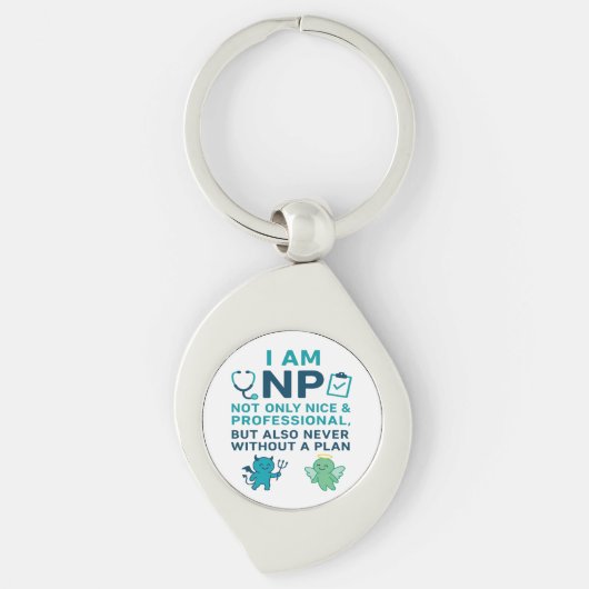 NPキーチおもしろいェイン – ナース開業医ギフト キーホルダー (正面)