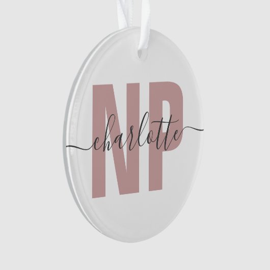 NPパーソナライズされたナース開業者卒業シック オーナメント (正面)