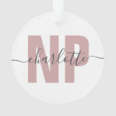 NPパーソナライズされたナース開業者卒業シック オーナメント (裏面)