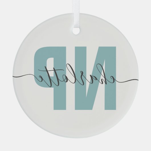 NPパーソナライズされたナース開業者卒業シック ガラスオーナメント (裏面)