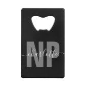 NPパーソナライズされたナース開業者卒業シック クレジットカード栓抜き (裏面)