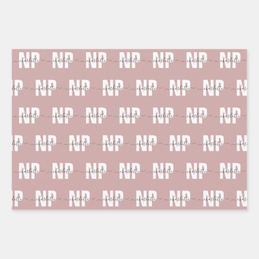 NPパーソナライズされたナース開業者卒業シック ラッピングペーパーシート (正面3)