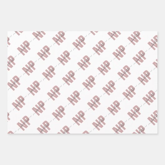 NPパーソナライズされたナース開業者卒業シック ラッピングペーパーシート (正面2)