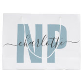 NPパーソナライズされたナース開業者卒業シック ラージペーパーバッグ (裏面)