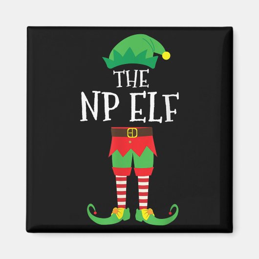 NP看護師エルフのクリスマスパーティーコーデ マグネット (正面)