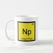 Np -ノーベル賞化学要素の記号のTシャツ コーヒーマグカップ (左)