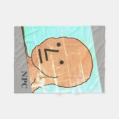 NPCのミームのおもしろいの演劇のゲーム毛布 フリースブランケット (正面(横))