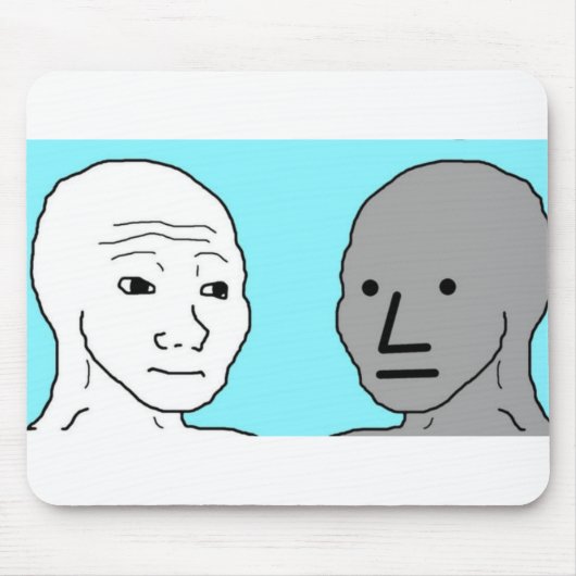 NPCウォージャックノンプレーヤーキャラクターミームギフト マウスパッド (正面)