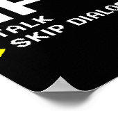 NPCノンプレイヤーキャラの台詞スキップゲーマー ポスター (角)