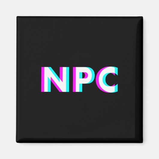 Npcミーム - ノンプレイヤーキャラクター 2 マグネット (正面)