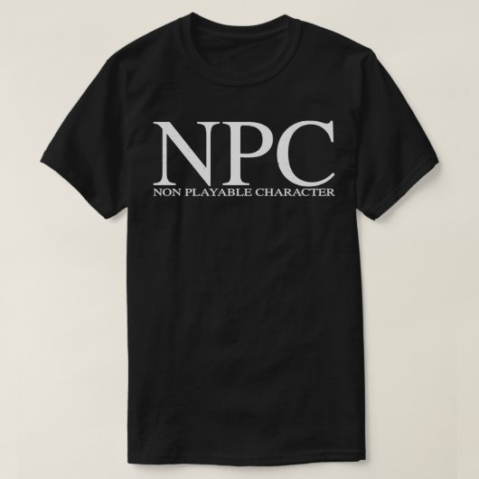 NPC文字 Tシャツ (デザイン正面)