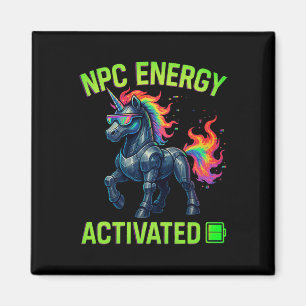 Npc エナジー起動 おもしろい美意識 ゲーマー RGB ピクセル マグネット