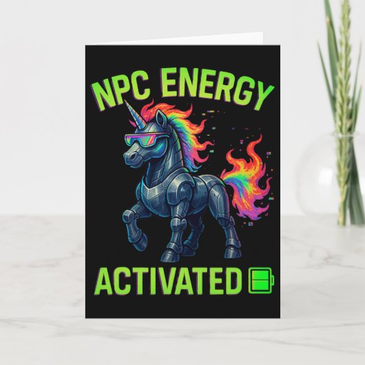 Npc エナジー起動 おもしろい 美容 ゲーマー RGB ピクセル カード (正面)