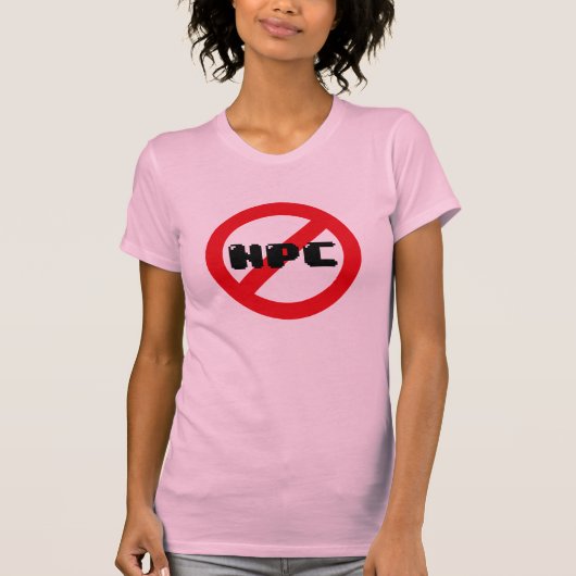 NPC – ノンプレイヤーキャラクター女子 Tシャツ (正面)