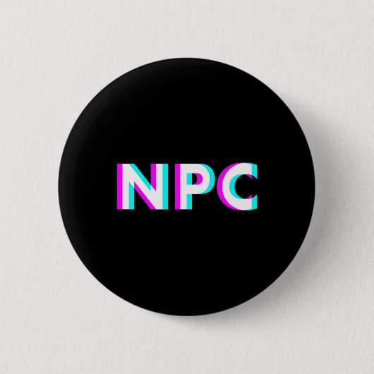 Npc ミーム - ノンプレイヤーキャラクター 2 缶バッジ (正面)