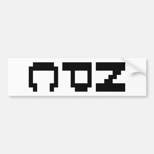 NPC – 再生できないキャラクター バンパーステッカー (正面)