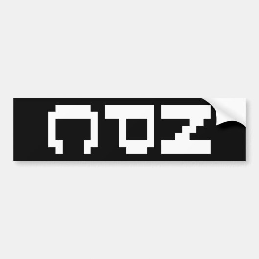 NPC – 再生できないキャラクター バンパーステッカー (正面)