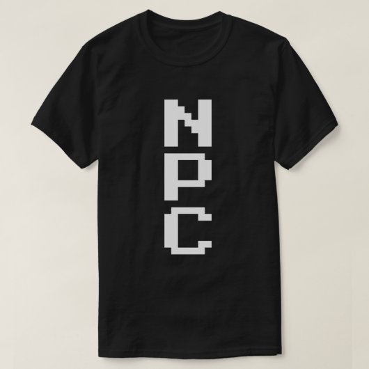 NPC – 再生できないキャラクター Tシャツ (デザイン正面)