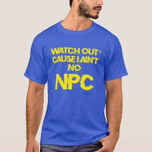 NPC – 非警告プレイヤーキャラクター- Tシャツ男性 Tシャツ (正面)