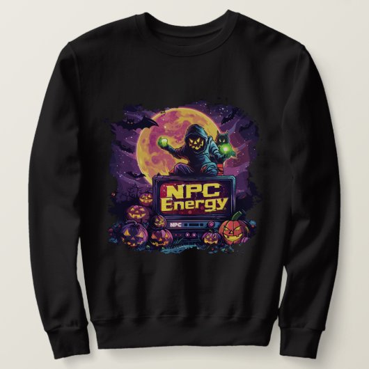 NPC energy | ExDesigner | Halloween スウェットシャツ (デザイン正面)