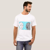 NPC Wojak非プレーヤーキャラクターミームギフト Tシャツ (正面フル)