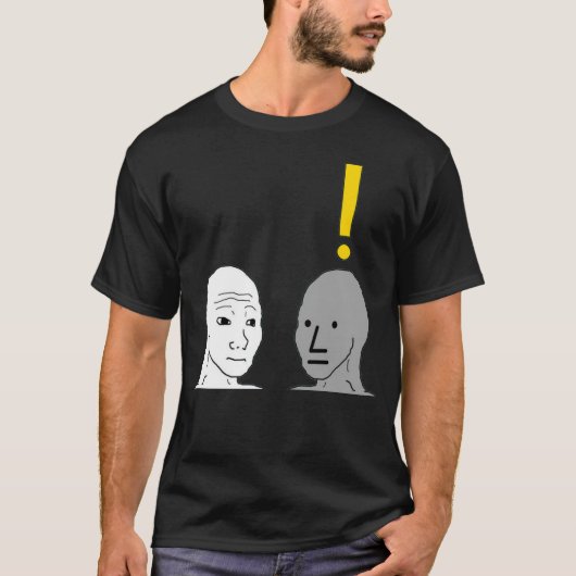 NPC Wojak Meme Tシャツ (正面)