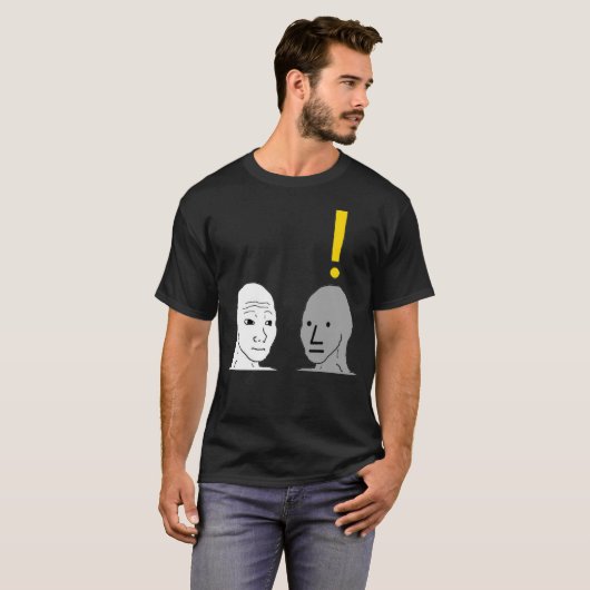 NPC Wojak Meme Tシャツ (正面フル)