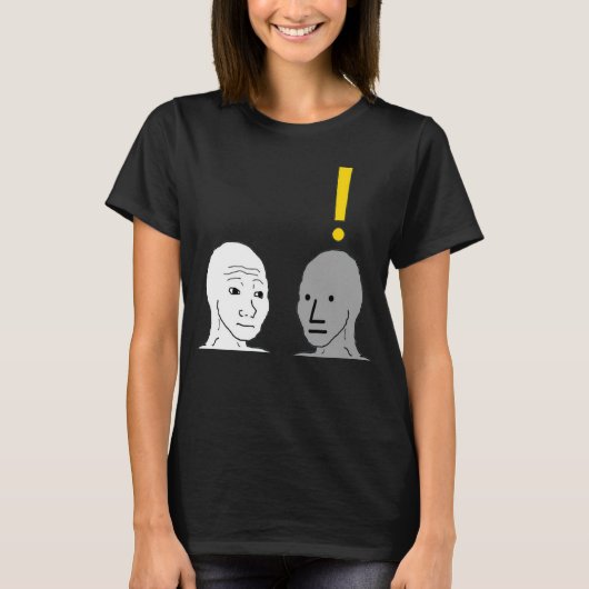 NPC Wojak Meme Tシャツ (正面)