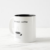 npmはコーヒーJavaScriptプログラマーを取付けます ツートーンマグカップ (正面左)