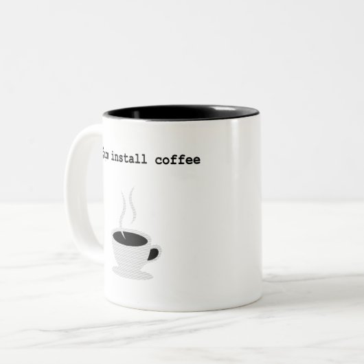 npmはコーヒーJavaScriptプログラマーを取付けます ツートーンマグカップ (正面左)