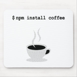 npmはコーヒーJavaScriptプログラマーを取付けます マウスパッド