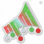 NPMクリスマスロゴ電球 シール (正面)