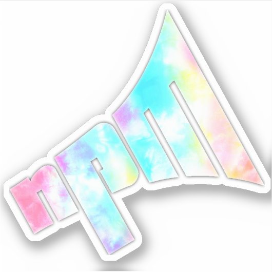 NPMタイダイのロゴシール シール (正面)