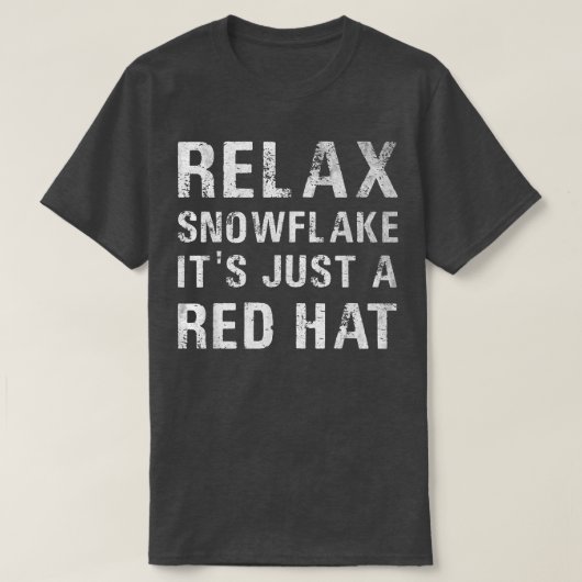 NRela Snowflake It's Just Red Hat Tシャツ (デザイン正面)