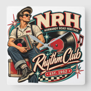 NRH リズムクラブ ビンテージ 1950年代 ロックンロール ウォールクロック
