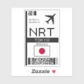NRT東京ボーディングパス – Japan Travel シール (シート)