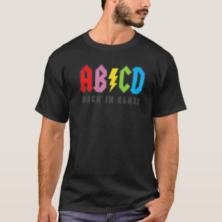 ns 新学期の先生と生徒のアルファベットの教室 tシャツ