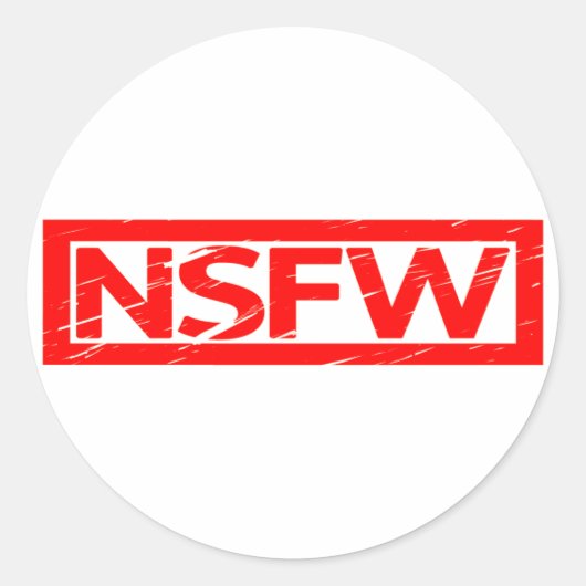NSFWスタンプ ラウンドシール (正面)