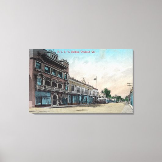 NSGW BuildingWoodland(カリフォルニア州)の外部ビュー キャンバスプリント (正面)