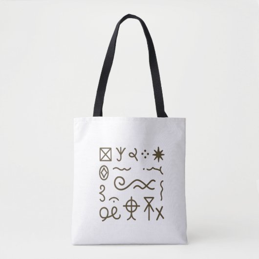Nsibidi Ancient African  トートバッグ (正面)