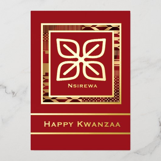 Nsirewaハッピークワンザ(赤) | 概要) 箔シーズンカード (正面)