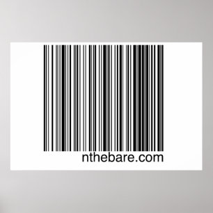 nthebare.comのバーコードポスター ポスター