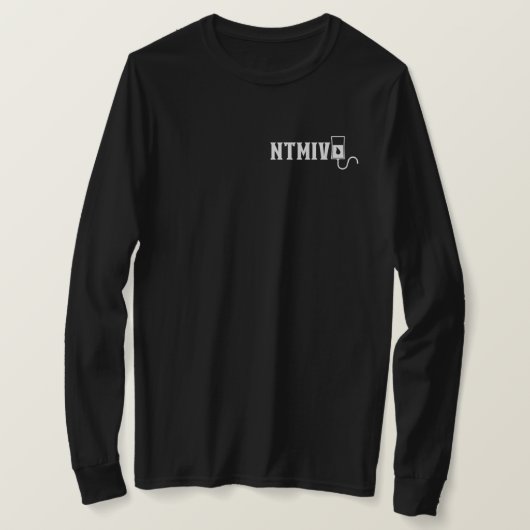 NTMIVブラックロング – T Tシャツ (デザイン正面)