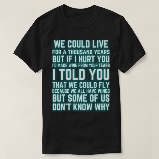 NTUA Lyrics   Tシャツ (デザイン正面)