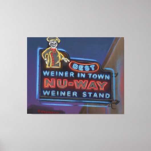 Nu-Way Wieners, Macon, Georgia - Canvas Print キャンバスプリント (正面)