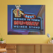 Nu-Way Wieners, Macon, Georgia - Canvas Print キャンバスプリント (インサイチュ (リビング))