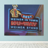 Nu-Way Wieners, Macon, Georgia - Canvas Print キャンバスプリント (インサイチュ (ウッドフロア))