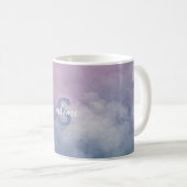 Nuage pastel prénom monogramme コーヒーマグカップ (正面右)