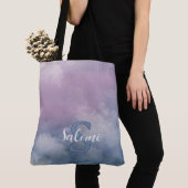 Nuage pastel prénom monogramme トートバッグ (クローズアップ)